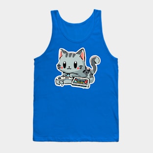 Cat playing games Tank Top